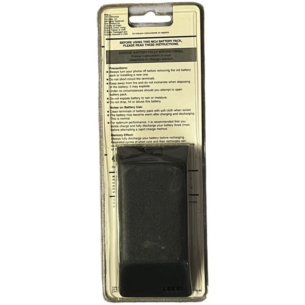 VTG‎ AT&T Wireless NiCd Battery Pack Rechargeable Motorola Flip Phone Retro NEW